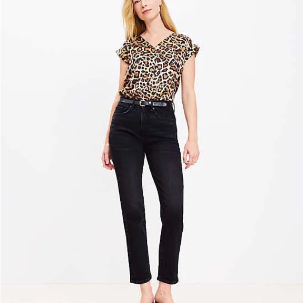 Loft Classic Black Straight Women's Jeans Size 24